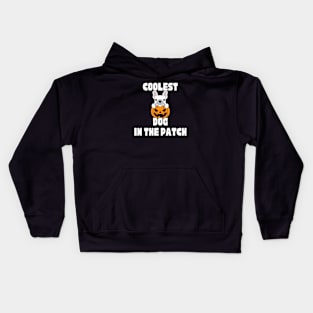 Halloween coolest dog in the patch Kids Hoodie